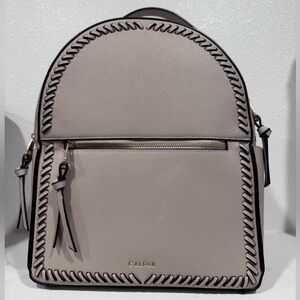 Calpak Kaya Round Faux Leather Backpack Beige LIKE NEW